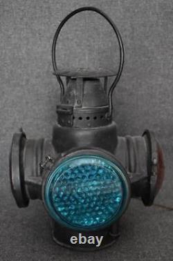 Adlake Non Sweating 4-way Railroad Switch Signal Lantern Train Rr Lamp Light