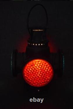 Adlake Non Sweating 4-way Railroad Switch Signal Lantern Train Rr Lamp Light