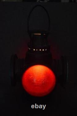 Adlake Non Sweating 4-way Railroad Switch Signal Lantern Train Rr Lamp Light