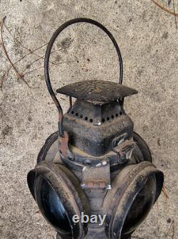 Adlake Non Sweating Lamp Chicago Railroad 4 lens Switch Signal Lantern ORIGINAL