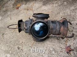 Adlake Non Sweating Lamp Chicago Railroad 4 lens Switch Signal Lantern ORIGINAL