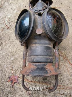 Adlake Non Sweating Lamp Chicago Railroad 4 lens Switch Signal Lantern ORIGINAL
