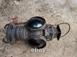 Adlake Non Sweating Lamp Chicago Railroad 4 lens Switch Signal Lantern ORIGINAL