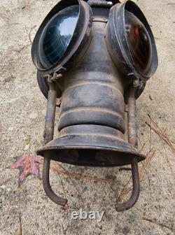 Adlake Non Sweating Lamp Chicago Railroad 4 lens Switch Signal Lantern ORIGINAL
