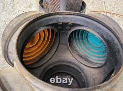 Adlake Non Sweating Lamp Chicago Railroad 4 lens Switch Signal Lantern ORIGINAL