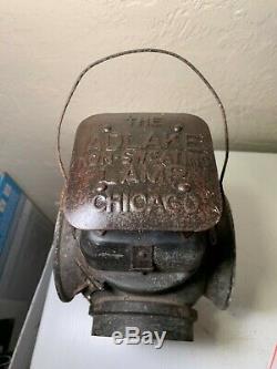 Adlake Non Sweating RR Lamp Railroad Switch Lantern Glass Lenses -3 missing part