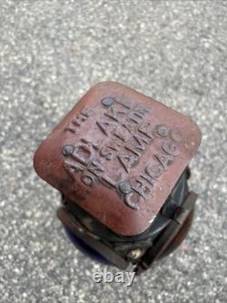 Adlake Non sweating Railroad Four way Switch Signal Lantern Lamp Missing 2 Lens