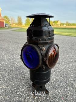 Adlake Non sweating Railroad Four way Switch Signal Lantern Lamp Missing 2 Lens
