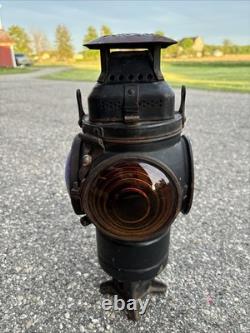 Adlake Non sweating Railroad Four way Switch Signal Lantern Lamp Missing 2 Lens