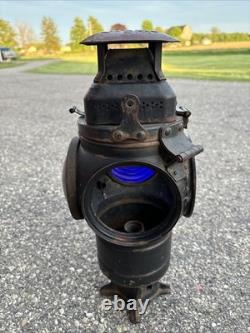 Adlake Non sweating Railroad Four way Switch Signal Lantern Lamp Missing 2 Lens