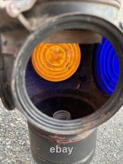 Adlake Non sweating Railroad Four way Switch Signal Lantern Lamp Missing 2 Lens