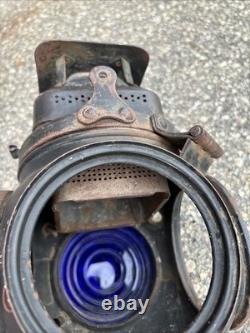 Adlake Non sweating Railroad Four way Switch Signal Lantern Lamp Missing 2 Lens