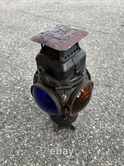 Adlake Non sweating Railroad Four way Switch Signal Lantern Lamp Missing 2 Lens