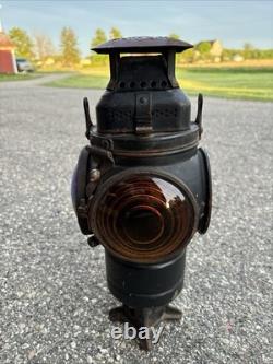 Adlake Non sweating Railroad Four way Switch Signal Lantern Lamp Missing 2 Lens