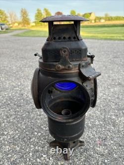 Adlake Non sweating Railroad Four way Switch Signal Lantern Lamp Missing 2 Lens