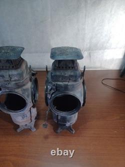 Adlake Non sweating Railroad Four way Switch Signal Lantern Lamp RARE Vintage