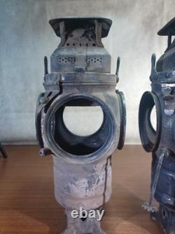 Adlake Non sweating Railroad Four way Switch Signal Lantern Lamp RARE Vintage