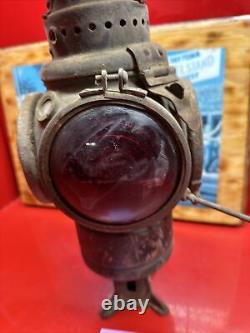 Adlake Non sweating Railroad Four way Switch Signal Lantern Lamp RARE Vintage