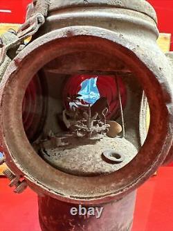 Adlake Non sweating Railroad Four way Switch Signal Lantern Lamp RARE Vintage