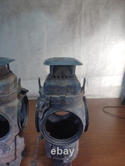 Adlake Non sweating Railroad Four way Switch Signal Lantern Lamp RARE Vintage
