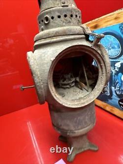 Adlake Non sweating Railroad Four way Switch Signal Lantern Lamp RARE Vintage