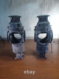 Adlake Non sweating Railroad Four way Switch Signal Lantern Lamp RARE Vintage