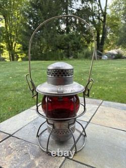Adlake Penn Central Red Globe RR Railroad Train Lantern Lamp Kero Light Clean