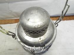 Adlake Penn Central Ribbed Red Globe RR Railroad Train Lantern Oil Lamp Kero