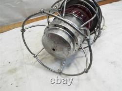 Adlake Penn Central Ribbed Red Globe RR Railroad Train Lantern Oil Lamp Kero