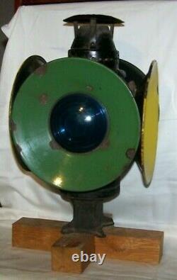 Adlake Railroad Signal Lamp/Lantern Porcelain Reflectors/Glass Lens Hinton, W. V