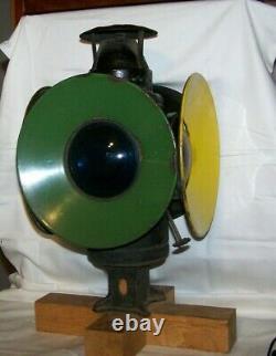 Adlake Railroad Signal Lamp/Lantern Porcelain Reflectors/Glass Lens Hinton, W. V