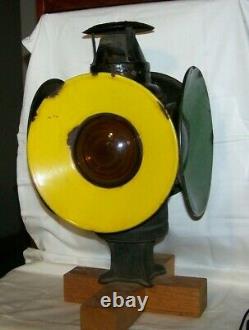 Adlake Railroad Signal Lamp/Lantern Porcelain Reflectors/Glass Lens Hinton, W. V