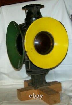 Adlake Railroad Signal Lamp/Lantern Porcelain Reflectors/Glass Lens Hinton, W. V