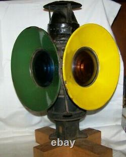 Adlake Railroad Signal Lamp/Lantern Porcelain Reflectors/Glass Lens Hinton, W. V