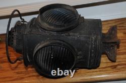 Adlake Railroad Signal Switch Lamp Lantern 4 Way Glass Lens Transportation Train