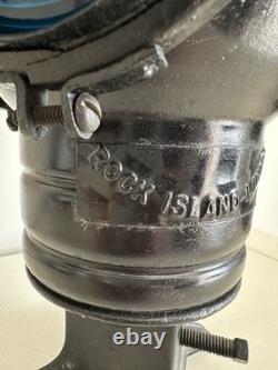 Adlake Railroad Signal Switch Lamp Lantern 4 Way Rock Island Lines Glass Lens