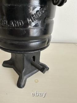 Adlake Railroad Signal Switch Lamp Lantern 4 Way Rock Island Lines Glass Lens