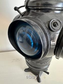 Adlake Railroad Signal Switch Lamp Lantern 4 Way Rock Island Lines Glass Lens