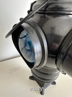 Adlake Railroad Signal Switch Lamp Lantern 4 Way Rock Island Lines Glass Lens