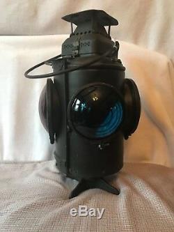 Adlake Railroad Steam Locomotive Electric Electrified Lamp Very Hard to Find