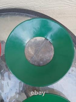 Adlake Railroad Switch Lamp Red and Green Day Targets Complete Set of 4