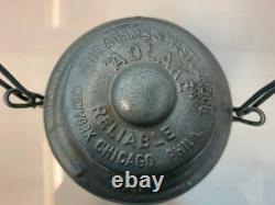 Adlake Reliable B&M R. R. Railroad Lantern & Cast Globe Boston & Maine Vintage