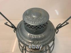 Adlake Reliable B&M R. R. Railroad Lantern & Cast Globe Boston & Maine Vintage