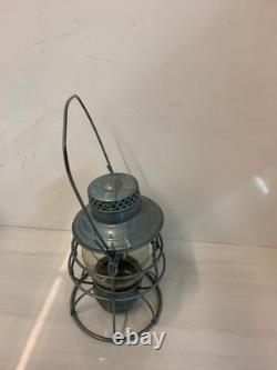 Adlake Reliable B&M R. R. Railroad Lantern & Cast Globe Boston & Maine Vintage