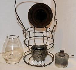 Adlake Reliable C&NW Railway frame and matched tall globe hand lantern