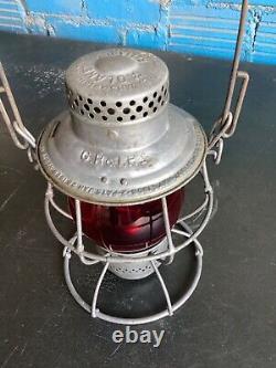 Adlake Reliable G. R. &i. Ry Grand Rapids & Indiana Rwy Railroad Lantern /red Globe