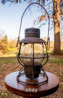Adlake Reliable Railroad Lantern M. C. R. R. With Etched Globe Antique Original