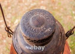 Adlake Reliable Railroad Lantern M. C. R. R. With Etched Globe Antique Original