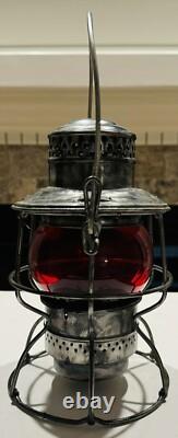 Adlake Southern Railway Red Globe RR Railroad Train Lantern Oil Lamp Kero Fluid