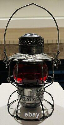 Adlake Southern Railway Red Globe RR Railroad Train Lantern Oil Lamp Kero Fluid